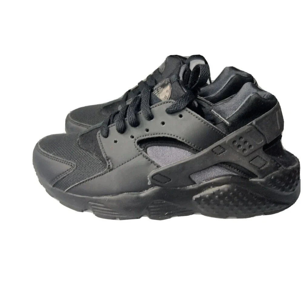 Nike Air Huarache Run Sneakers Size 7 Y Shoes Ultra Triple Black